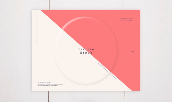 W牛排創(chuàng)意包裝凹槽設(shè)計(jì)