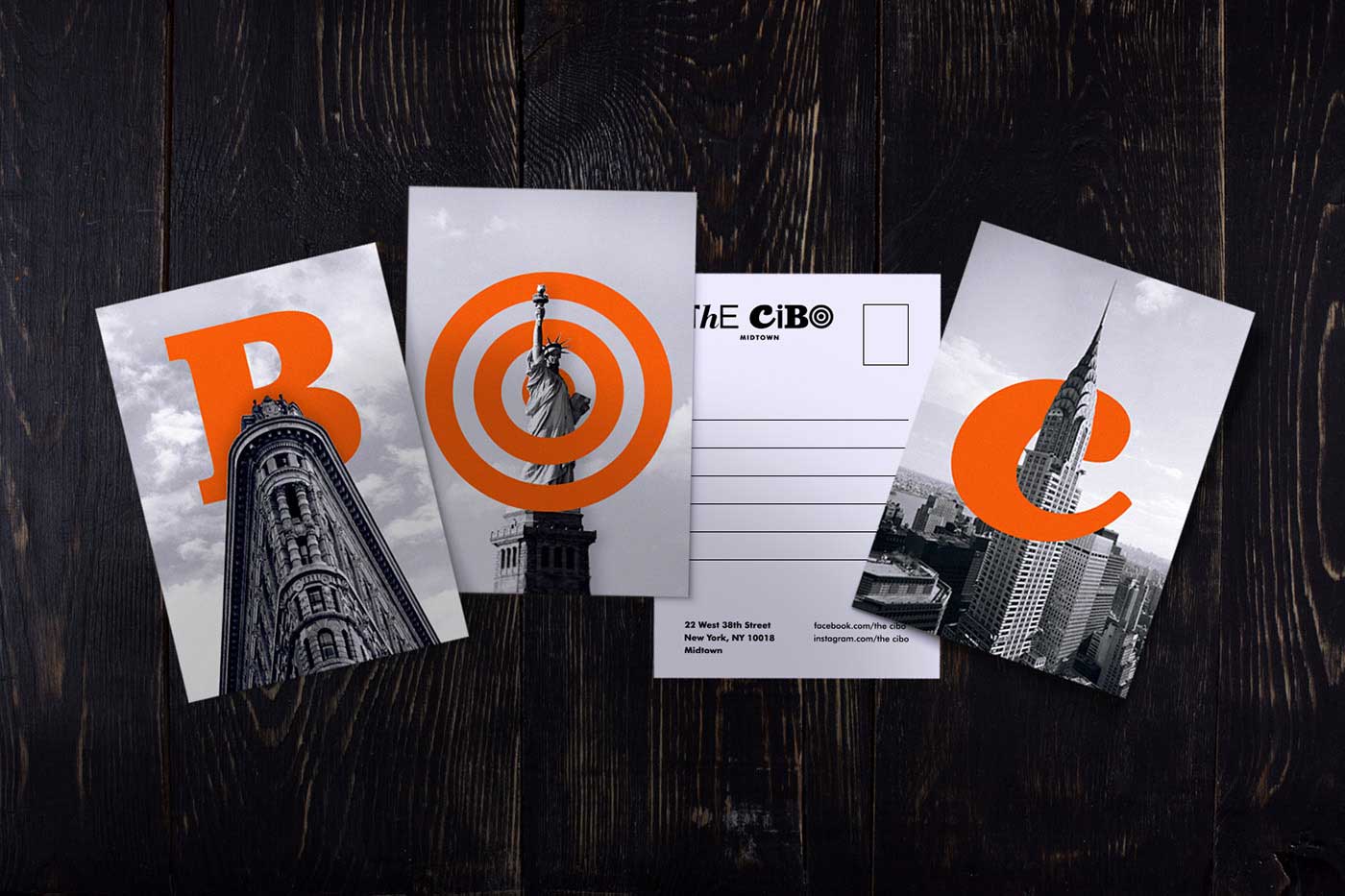 The Cibo品牌明信片設(shè)計