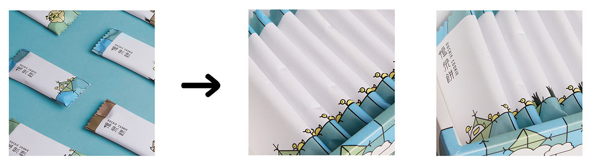 鴨米餅插畫包裝設(shè)計——內(nèi)包裝細節(jié)