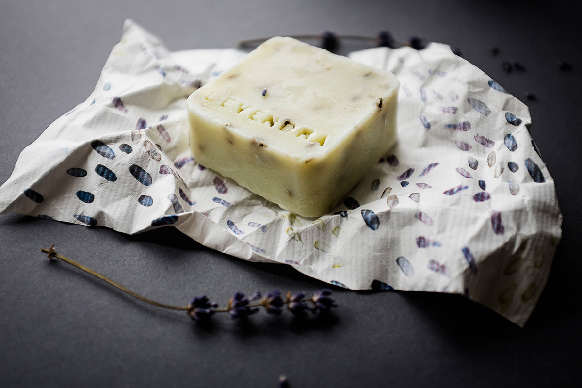 薰衣草手工皂包裝