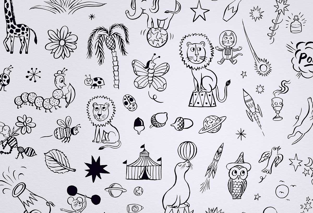 嬰兒用品包裝插畫