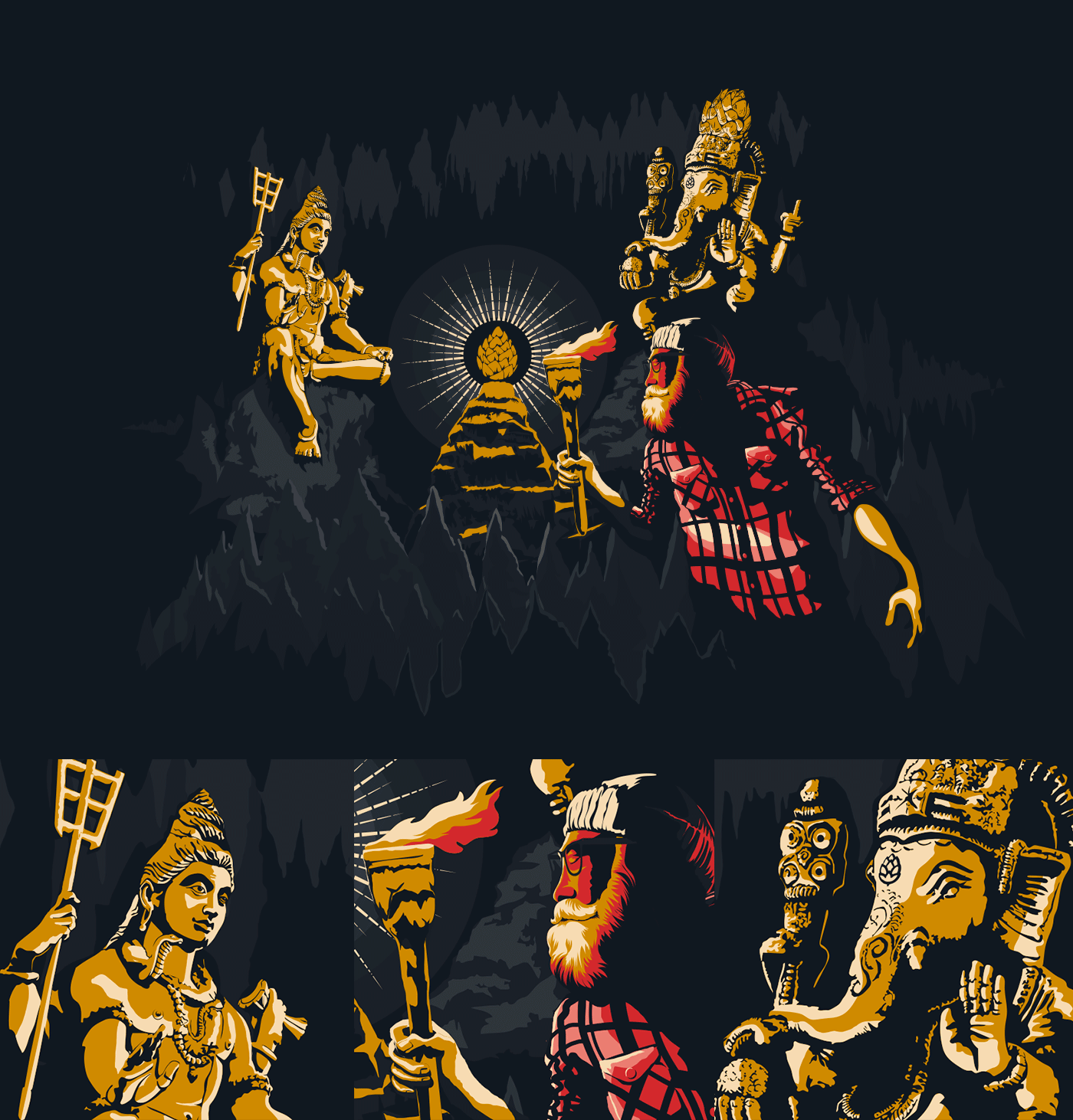 巴西啤酒包裝插畫(huà)