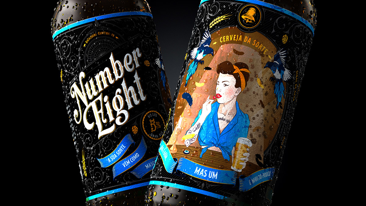 巴西精釀啤酒包裝插畫