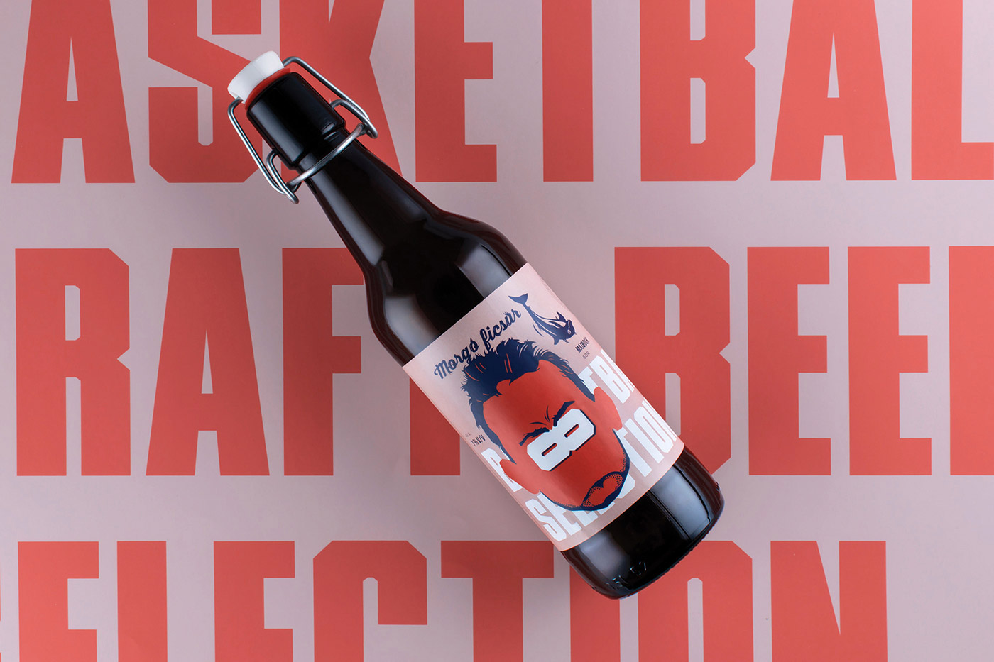 籃球主題啤酒插畫(huà)包裝設(shè)計(jì)
