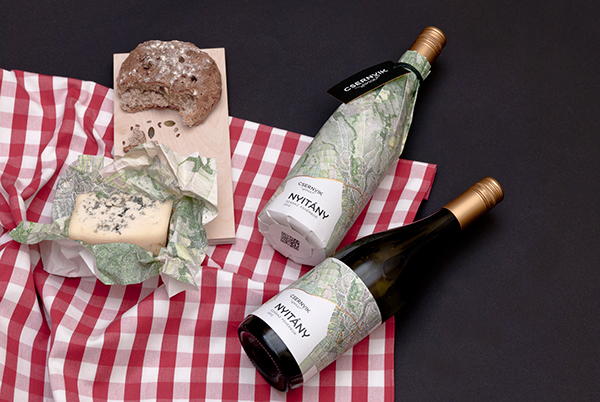 白葡萄酒插畫包裝設(shè)計(jì)