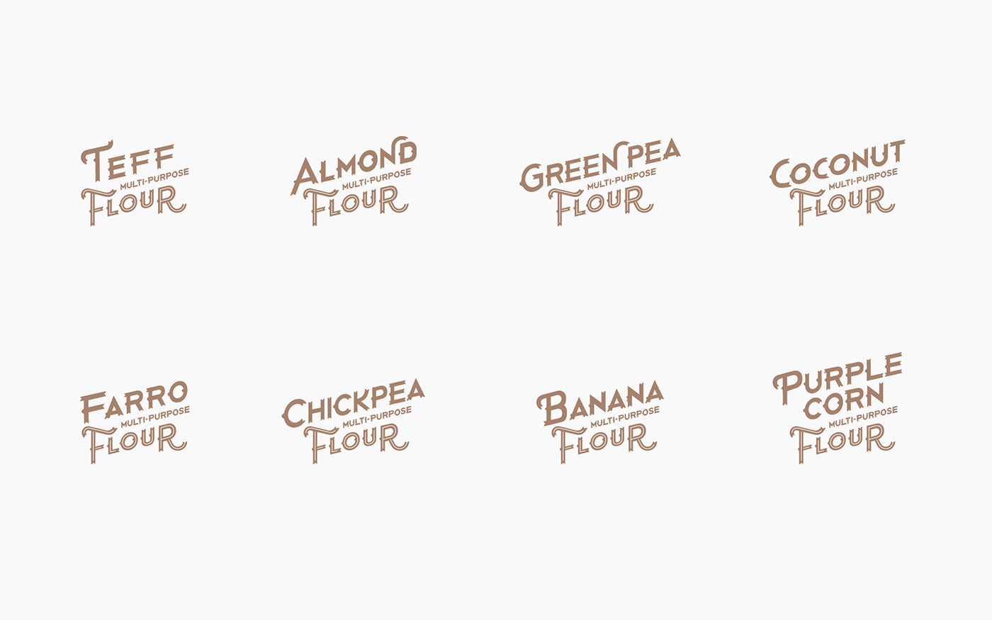 多功能面粉包裝字體