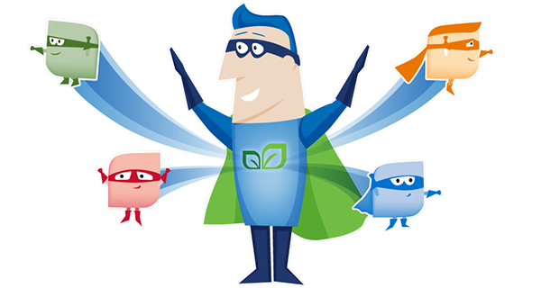   自然清潔產品包裝插畫