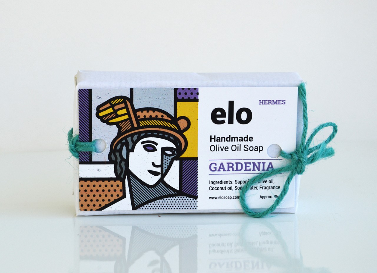 希臘天然手工皂插畫(huà)包裝設(shè)計(jì)