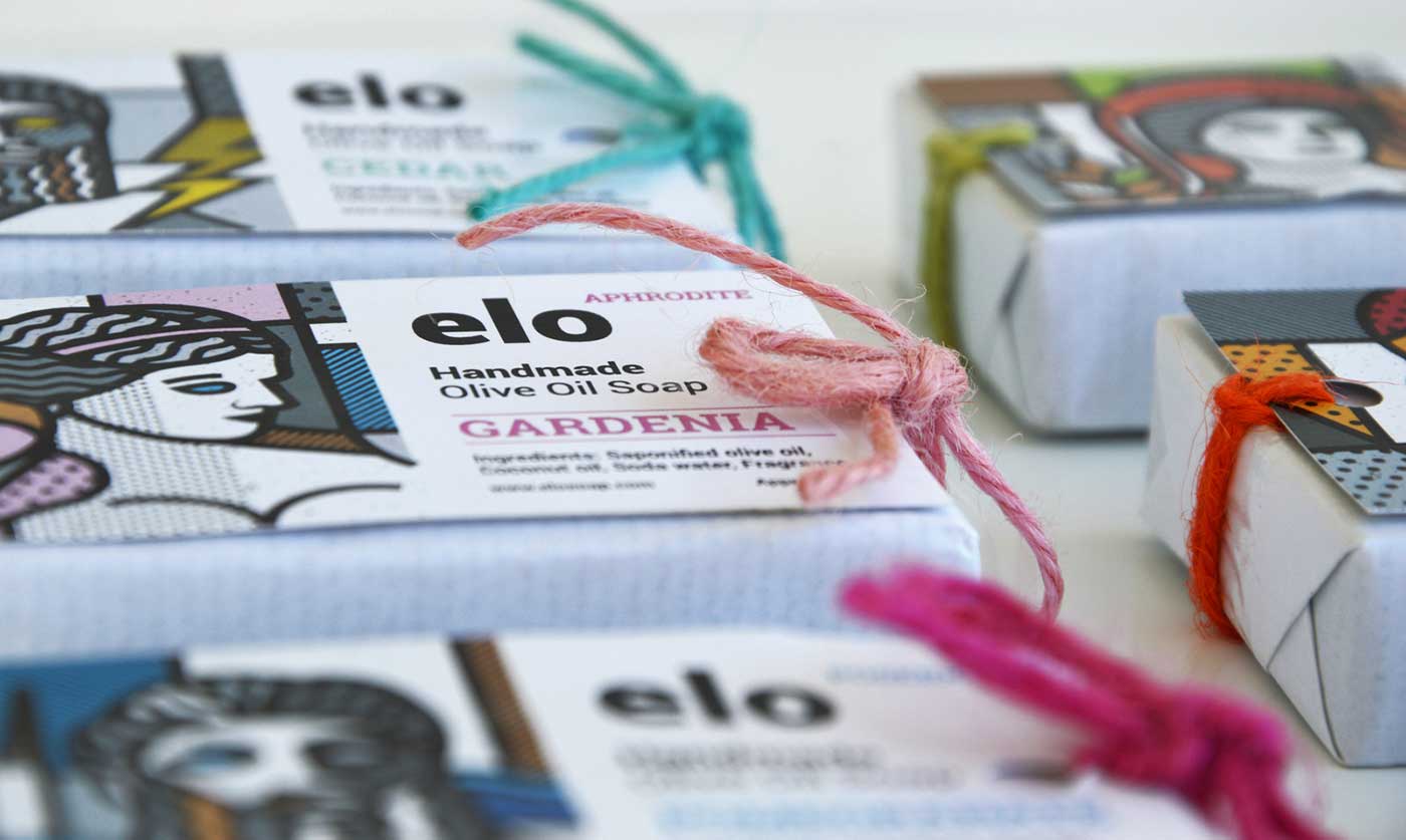 希臘天然手工皂插畫(huà)包裝設(shè)計(jì)