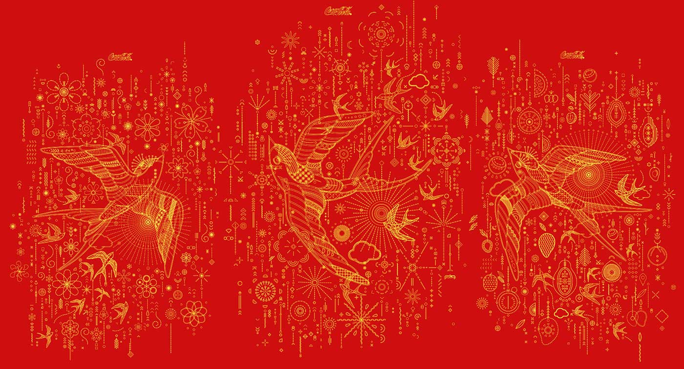 可口可樂越南版包裝插畫