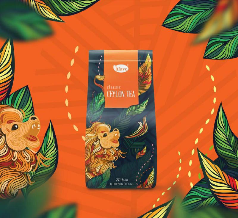 越南Lúave茶包裝袋設(shè)計