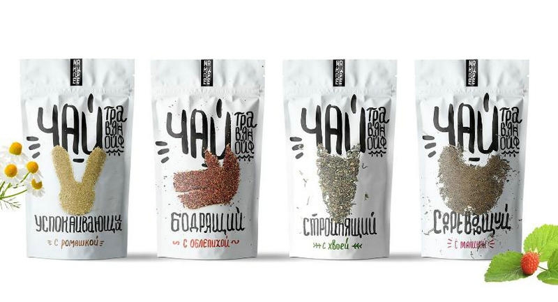 俄羅斯干草藥和漿果茶包裝設(shè)計