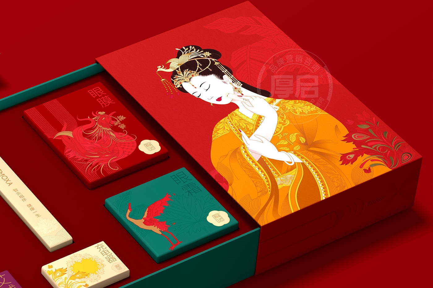 東方古風(fēng)藥妝禮盒套裝包裝設(shè)計(jì)-厚啟包裝設(shè)計(jì)